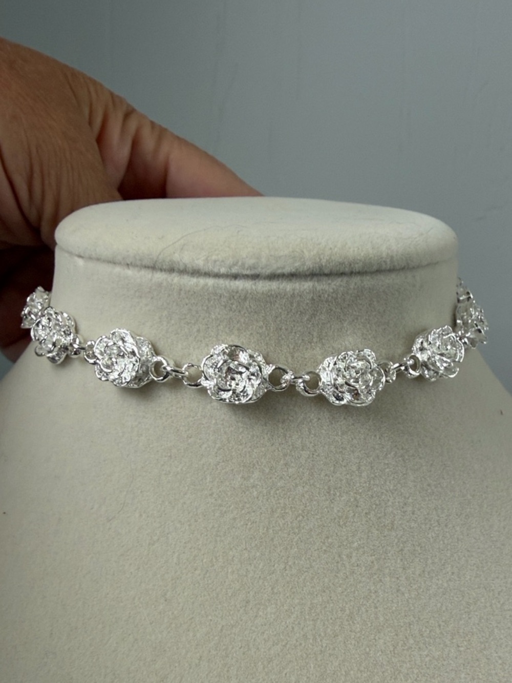 Plated silver overlay Rose Bracelet